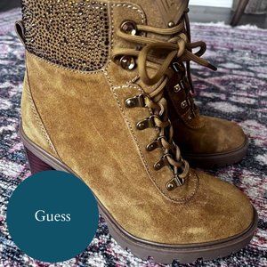 Guess Brand Suede Platform Booties